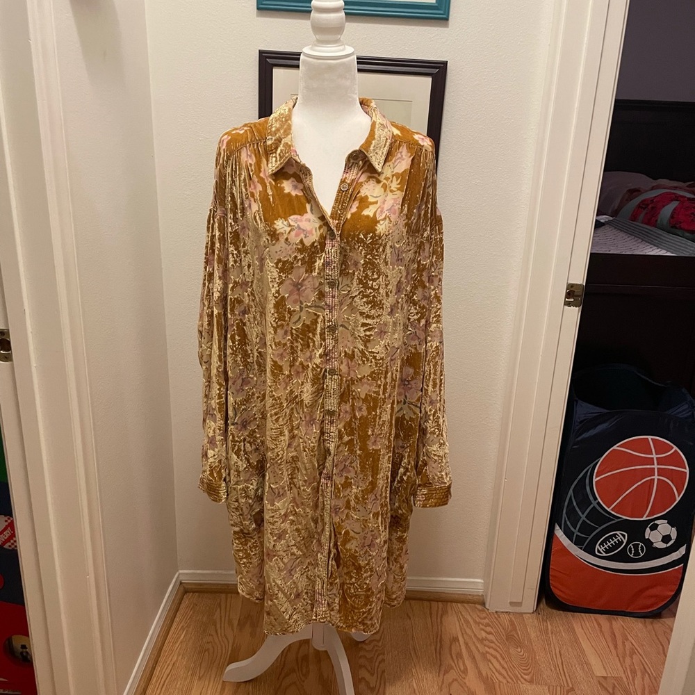 Free People, size L, mustard yellow